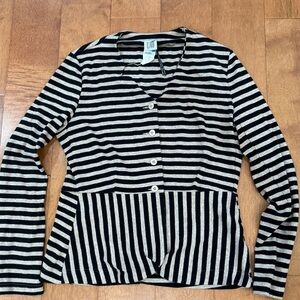 Black and tan striped cardigan